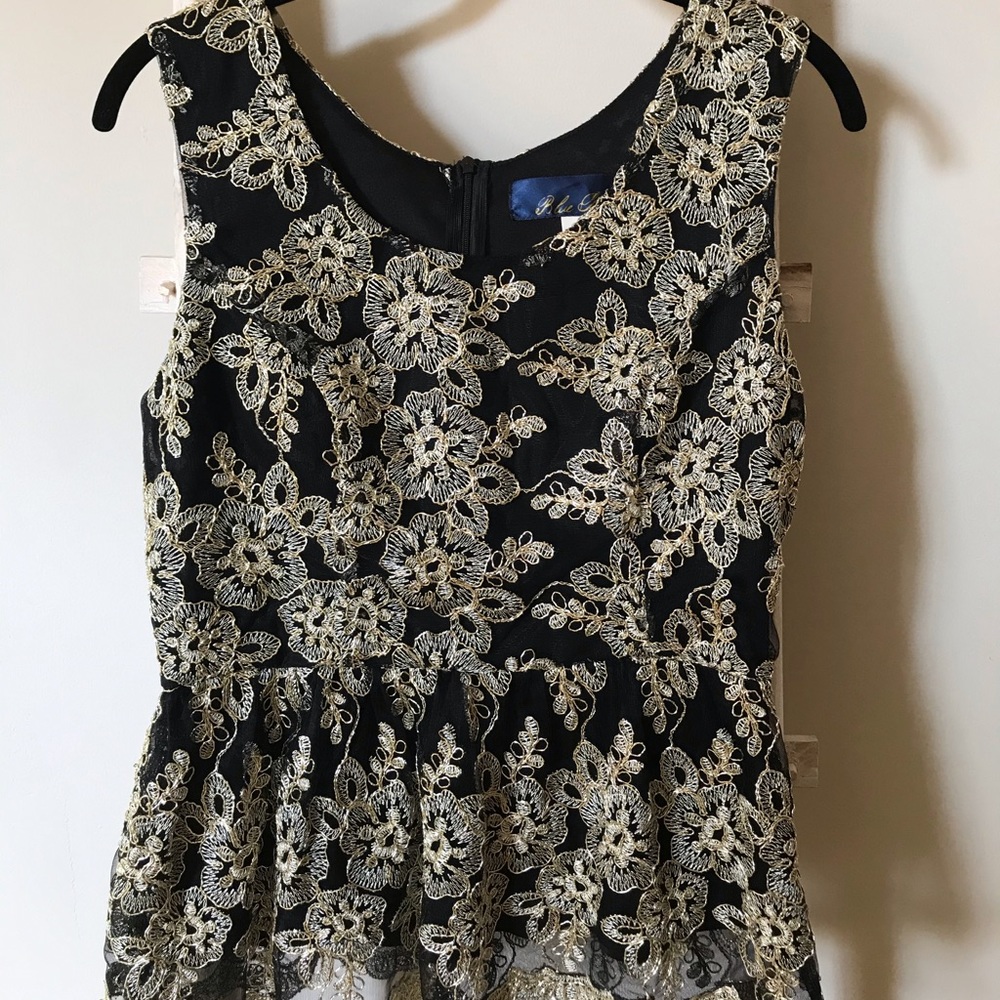 Lace Peplum Top